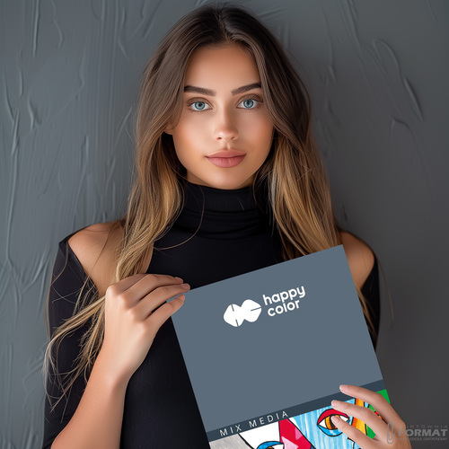 BLOK MIX MEDIA HAPPY COLOR ART BIAŁY A4 200g 25 KARTEK 6