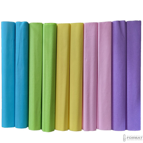 BIBUŁA MARSZCZONA HAPPY COLOR 10 SZTUK 5 KOLORÓW PASTELOWE MIX PASTEL 3