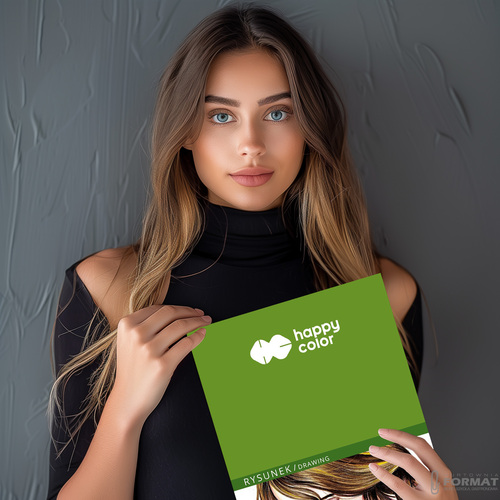BLOK DO RYSUNKU HAPPY COLOR ART BIAŁY A4 300g 15 KARTEK 7