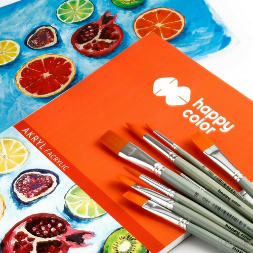 BLOK DO AKRYLU HAPPY COLOR ART BIAŁY A4 360g 10 KARTEK 4