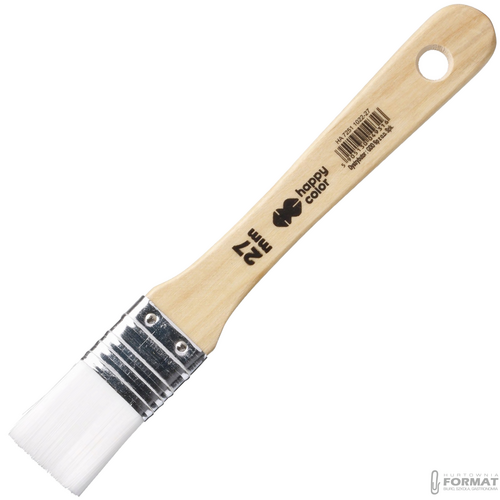 PĘDZEL NYLONOWY BIAŁY PŁASKI HOBBY HAPPY COLOR 7251 27 mm 2