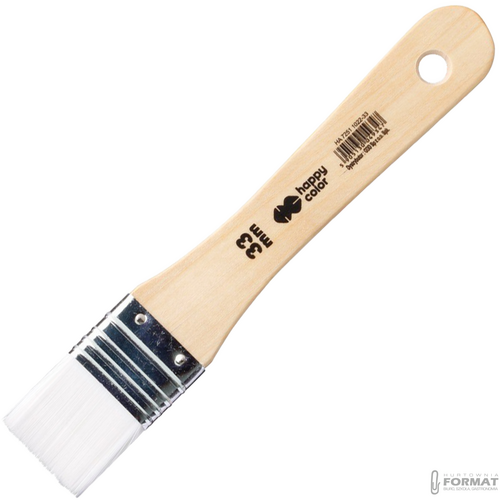 PĘDZEL NYLONOWY BIAŁY PŁASKI HOBBY HAPPY COLOR 7251 33 mm 2
