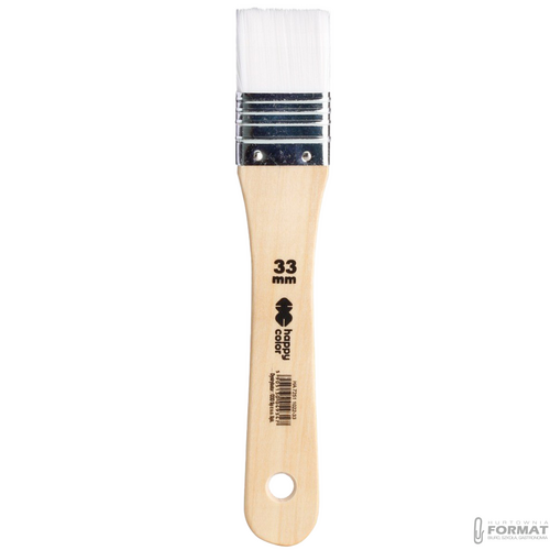 PĘDZEL NYLONOWY BIAŁY PŁASKI HOBBY HAPPY COLOR 7251 33 mm 3