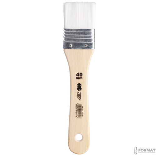 PĘDZEL NYLONOWY BIAŁY PŁASKI HOBBY HAPPY COLOR 7251 40 mm 3