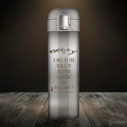 KUBEK TERMICZNY TERMOS NA KAWĘ HERBATĘ DO SAMOCHODU 440 ml PREZENT GRAWER 9