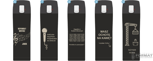 KUBEK TERMICZNY TERMOS NA KAWĘ HERBATĘ DO SAMOCHODU 440 ml PREZENT GRAWER 12