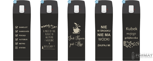KUBEK TERMICZNY TERMOS NA KAWĘ HERBATĘ DO SAMOCHODU 440 ml PREZENT GRAWER 16