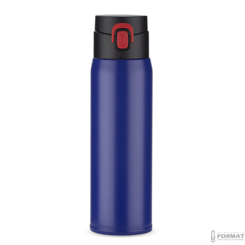 KUBEK TERMICZNY TERMOS NA KAWĘ HERBATĘ DO SAMOCHODU 420ml NIEBIESKI +GRAWER 2
