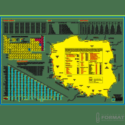 Podkładka na biurko Mapa Polski dwustronna 2