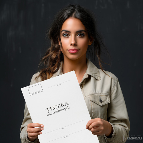 TECZKA NA AKTA OSOBOWE TEKTUROWA BARBARA Z GRZBIETEM HARMONIJKOWYM 7