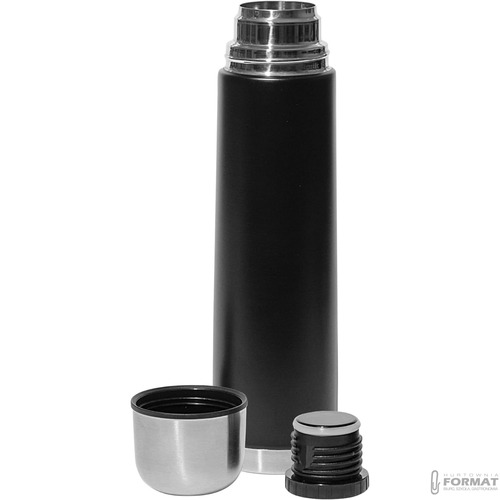 TERMOS STALOWY TURYSTYCZNY TERMICZNY 500ML CZARNY NA KAWĘ HERBATĘ +GRAWER 3