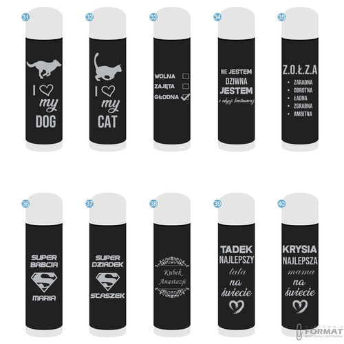 TERMOS STALOWY TURYSTYCZNY TERMICZNY 500ML CZARNY NA KAWĘ HERBATĘ +GRAWER 20