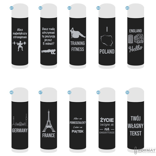 TERMOS STALOWY TURYSTYCZNY TERMICZNY 500ML CZARNY NA KAWĘ HERBATĘ +GRAWER 21