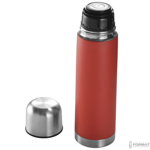 TERMOS STALOWY TURYSTYCZNY TERMICZNY 500ML CZERWONY NA KAWĘ HERBATĘ +GRAWER 2
