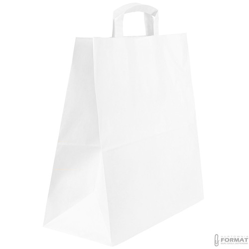 TORBA PAPIEROWA CATERINGOWA BIAŁA 320/170/420mm 32/17/42cm 250SZT EKO+NADRUK 14