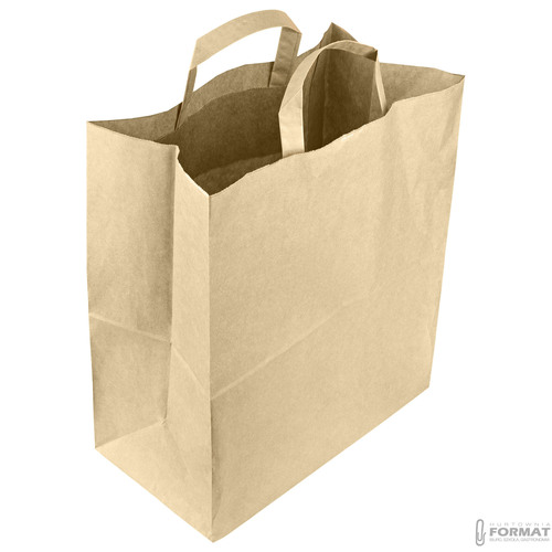 TORBA PAPIEROWA CATERINGOWA BRĄZOWA 320/170/420mm 32/17/42cm 250SZT +NADRUK 23