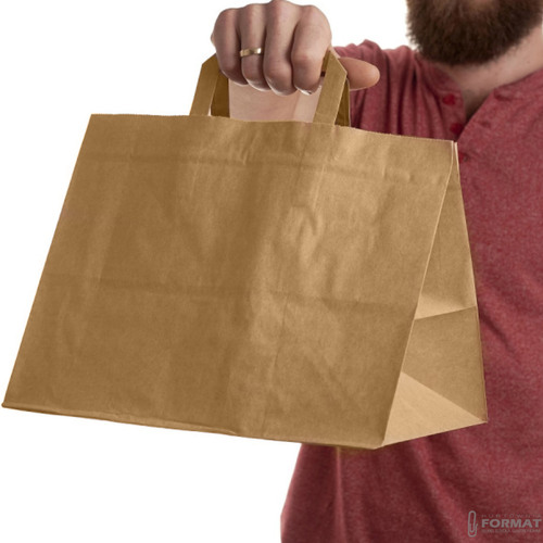 TORBA PAPIEROWA CATERINGOWA BRĄZ 320/220/250mm 32/22/25cm EKO KRAFT 250SZT 47