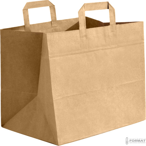 TORBA PAPIEROWA CATERINGOWA BRĄZ 320/220/250mm 32/22/25cm EKO KRAFT 250SZT 75