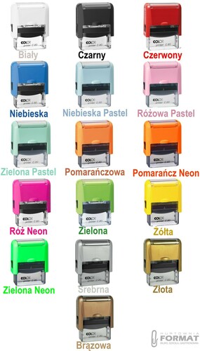 COLOP C20 Pieczątka do 4 wersów FIRMOWA LEKARSKA IMIENNA BIUROWA - kolory 12