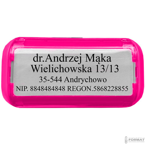 PIECZĄTKA TRODAT 4912 DO 6 LINII RÓŻOWA NEON 3