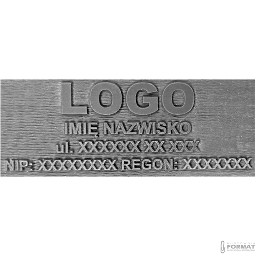 GUMKA DO PIECZĄTKI PIECZĄTEK DO 4 LINII Z TEKSTEM DO AUTOMATU 38x14mm 2