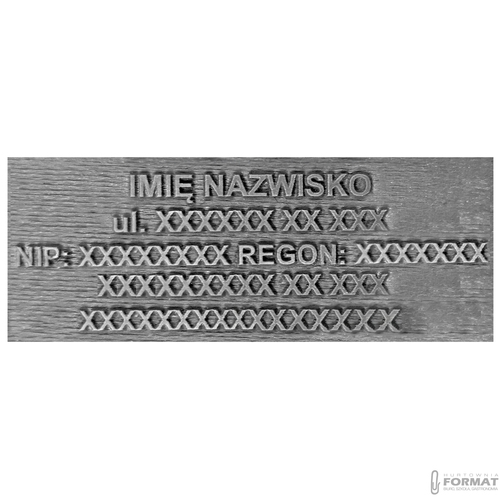 GUMKA DO PIECZĄTKI PIECZĄTEK DO 6 LINII Z TEKSTEM DO AUTOMATU 47x18mm 2