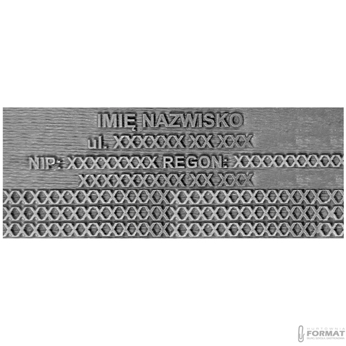 GUMKA DO PIECZĄTKI PIECZĄTEK DO 8 LINII Z TEKSTEM DO AUTOMATU 58x22mm 2