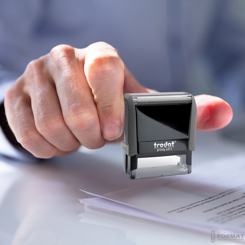 PIECZĄTKA TRODAT 4911 DO 4 LINII FIRMOWA IMIENNA BIUROWA PROJEKT + GUMKA 5