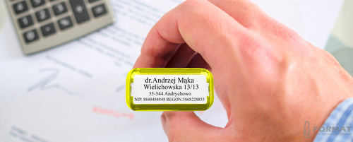 PIECZĄTKA TRODAT 4911 DO 4 LINII FIRMOWA IMIENNA BIUROWA PROJEKT + GUMKA 8
