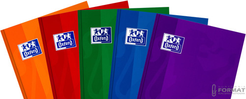 BRULION A5 96 KARTEK W KRATKĘ ZESZYT OXFORD ESSE TWARDA OKŁADKA FIOLETOWY 9