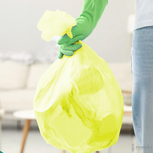 WORKI NA ŚMIECI TIGRO LDPE 60L A50 50SZT ŻÓŁTE BIO MOCNE 4