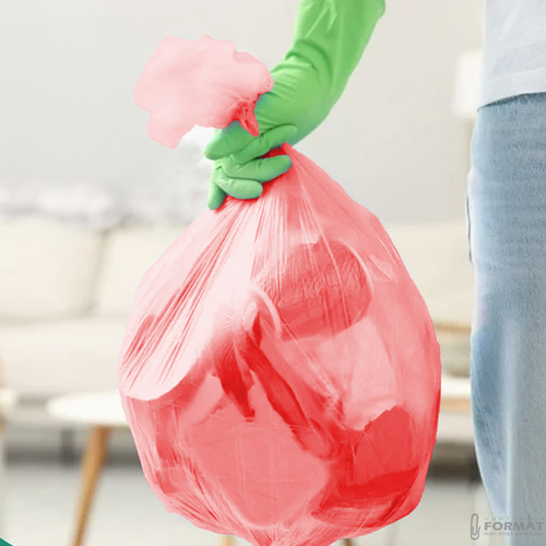 WORKI NA ŚMIECI TIGRO LDPE 120L A25 25SZT CZERWONE BIO MOCNE 4