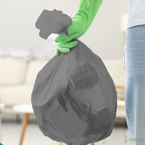 WORKI NA ŚMIECI TIGRO LDPE 120L A10 10SZT CZARNE BIO MOCNE 4