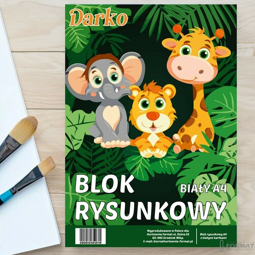 BLOK RYSUNKOWY BIAŁY A4 SZKOLNY 20 KARTEK ARKUSZY 80g/m DARKO 12