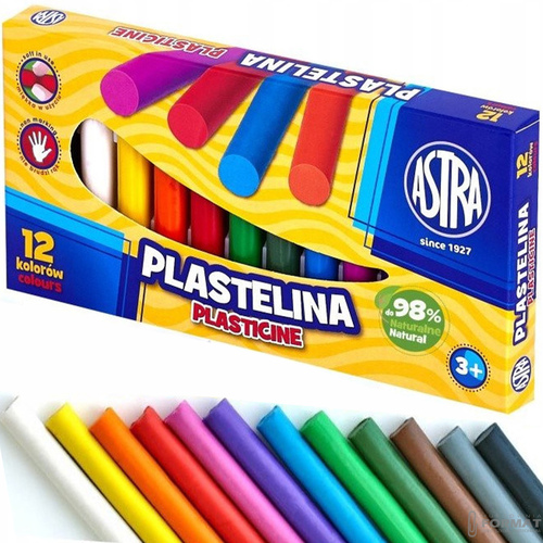 WYPRAWKA SZKOLNA DO SZKOŁY KREDKI PLASTELINA FLAMASTRY 22el ASTRA +3 GRATIS 10