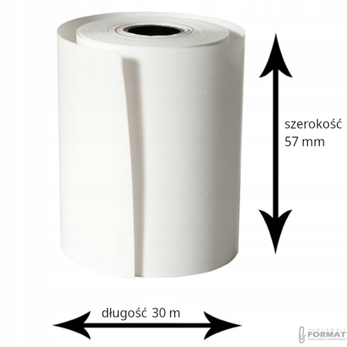 ROLKI TERMICZNE DO KAS FISKALNYCH TERMINALI TERMO 57mm x 30m 10szt 9