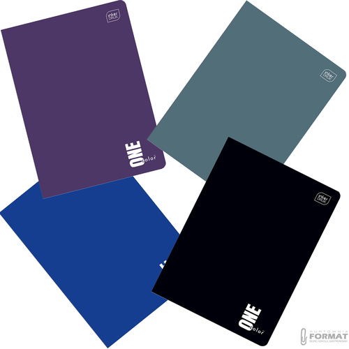 ZESTAW 4 ZESZYTÓW PRZEDMIOTOWYCH DO SZKOŁY ONE COLOR 60k A5 INTERDRUK 2