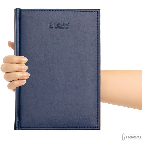 KALENDARZ DZIENNY A4 TERMINARZ 2025 KSIĄŻKOWY NOTES PLANER NIEBIESKI 9