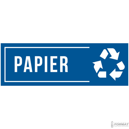 NAKLEJKA NA KOSZ PAPIER 30x10 cm 2