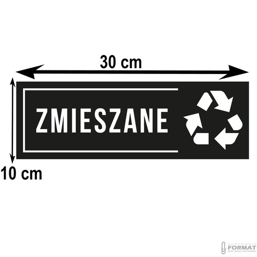 NAKLEJKA NA KOSZ ZMIESZANE 30x10 cm 9