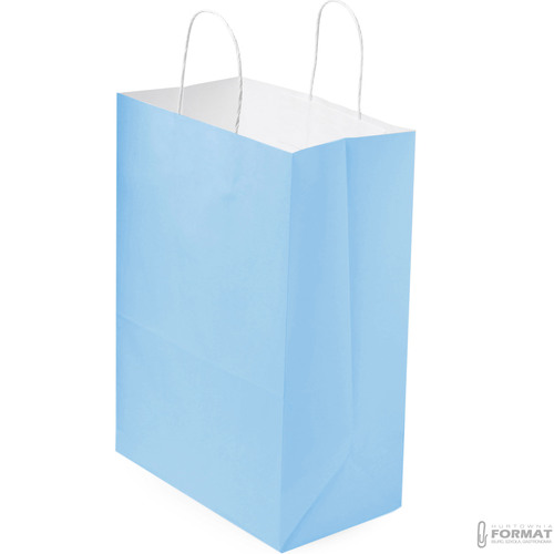 TORBA PAPIEROWA NIEBIESKA PASTELOWA A5 225/80/180  2