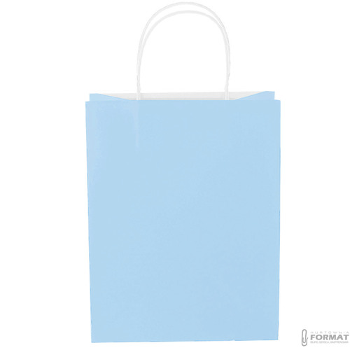 TORBA PAPIEROWA NIEBIESKA PASTELOWA A5 225/80/180  6