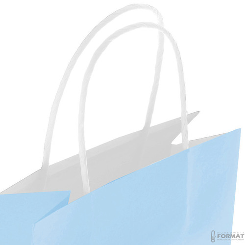 TORBA PAPIEROWA NIEBIESKA PASTELOWA A5 225/80/180  8