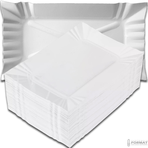 TACKA TACKI PAPIEROWE BIAŁE JEDNORAZOWE URODZINY GRILL EKO 14x20cm 100szt 2