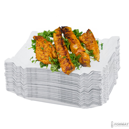 TACKA TACKI PAPIEROWE BIAŁE JEDNORAZOWE URODZINY GRILL EKO 14x20cm 100szt 4