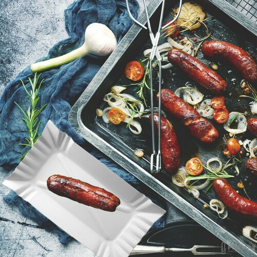 TACKA TACKI PAPIEROWE BIAŁE JEDNORAZOWE URODZINY GRILL EKO 14x20cm 100szt 6