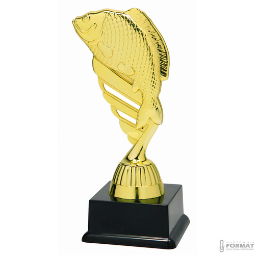 Puchar złoty trofeum nagroda statuetka wędkarska figurka 3d + GRAWER 19 cm 2