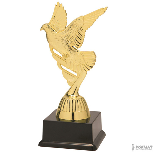 Puchar złoty trofeum nagroda statuetka gołąb ptak figurka 3d + GRAWER 19 cm 2