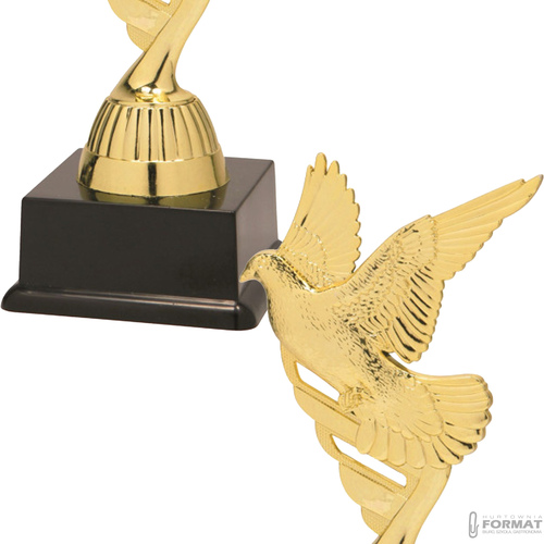 Puchar złoty trofeum nagroda statuetka gołąb ptak figurka 3d + GRAWER 19 cm 3