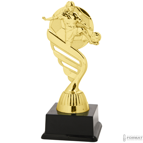 Puchar złoty trofeum nagroda statuetka piłka nożna figurka 3d + GRAWER 19 cm 2